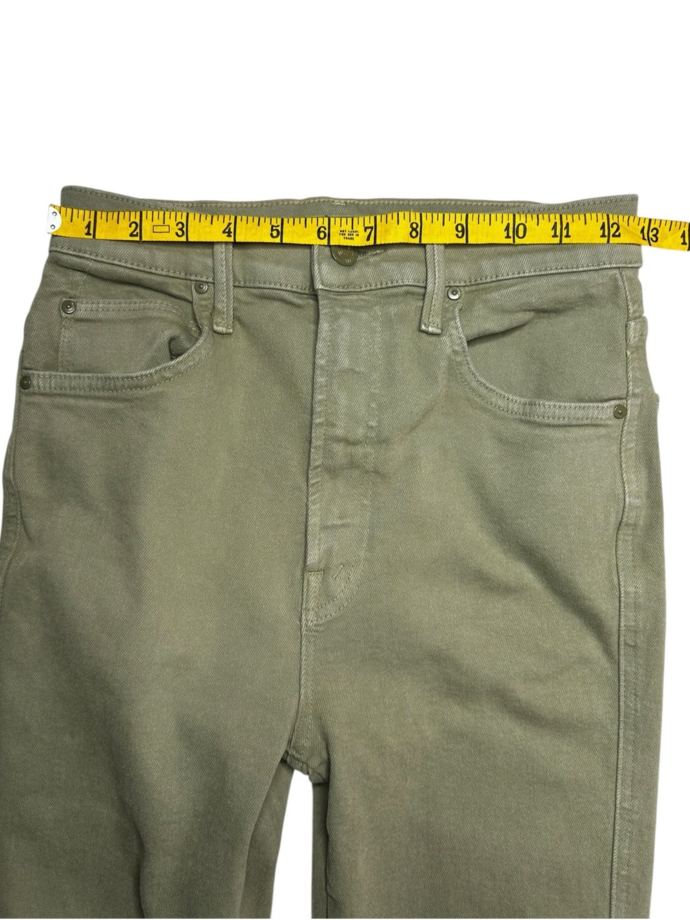 MOTHER The Smokin' Double Ankle Jeans Second Chance Olive 27 - Picture 10 of 16